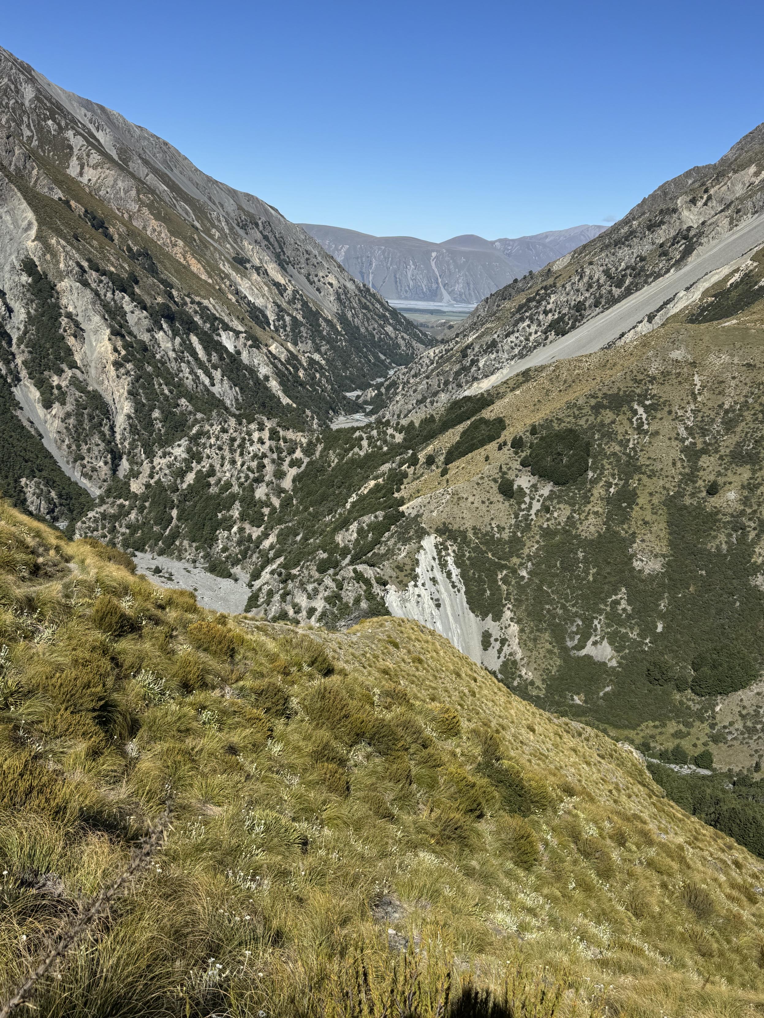 Blick zurück, aus dem Tal dahinten gestartet 